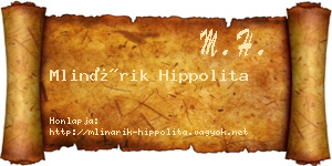 Mlinárik Hippolita névjegykártya
